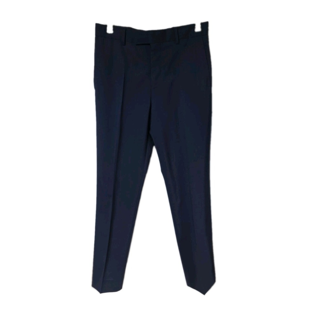 Louis Vuitton Rare Uniforms Mens Navy Slim HEMMED Trousers Size EU 44/US 28